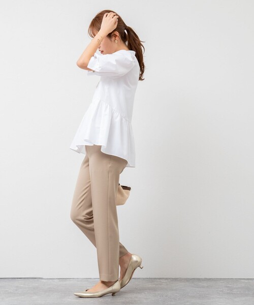 「NOLLEY'S Sophi」 半袖ブラウス 38 ホワイト レディース_画像3