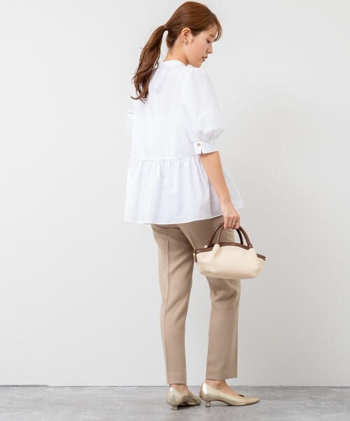 「NOLLEY'S Sophi」 半袖ブラウス 38 ホワイト レディース_画像4