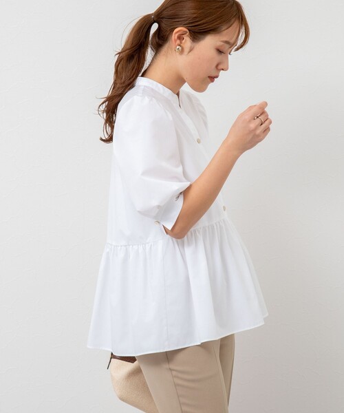 「NOLLEY'S Sophi」 半袖ブラウス 38 ホワイト レディース_画像8