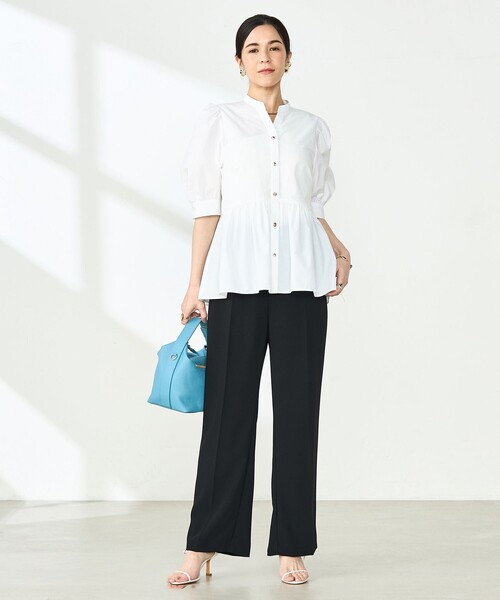 「NOLLEY'S Sophi」 半袖ブラウス 38 ホワイト レディース_画像9