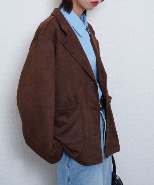 ジャケット テーラードジャケット スエードテーラードジャケット