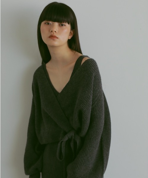「CASA FLINE」 ニットワンピース FREE ライトグレー レディース_画像3