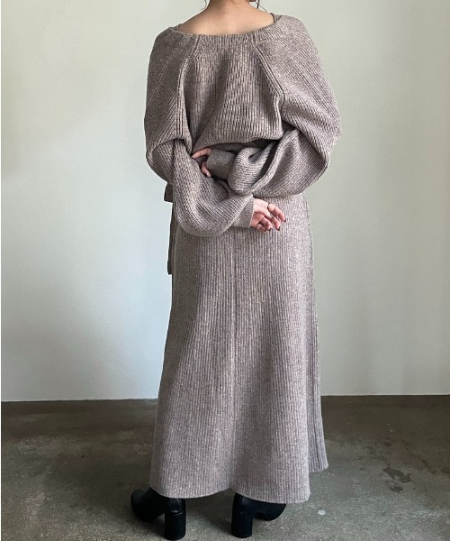「CASA FLINE」 ニットワンピース FREE ライトグレー レディース_画像8