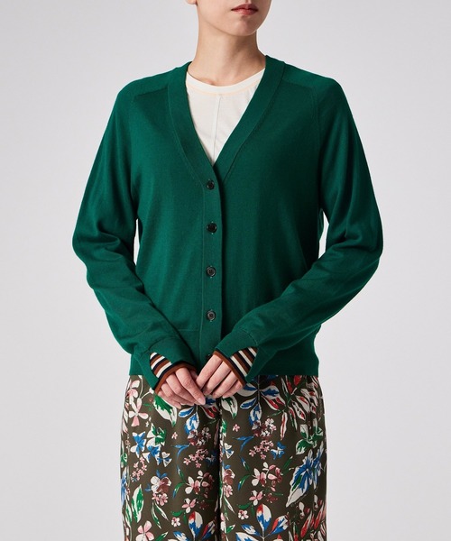 Paul Smith カーディガン Lサイズ 緑 PS Paul Smith カーディガン ウィメンズ ハイゲージ ニット / 255520
