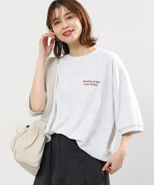 「studio CLIP」 半袖Tシャツ FREE ライトグレー レディース_画像4