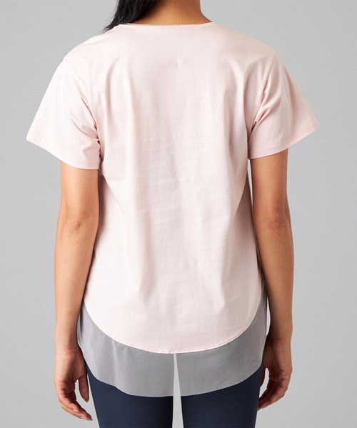 チュールカラーロングTシャツ Chacott（チャコット） uvカット tシャツ チュールコンビロングTシャツ