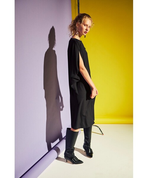 「CAST:」 半袖ワンピース L ブルー レディース_画像3