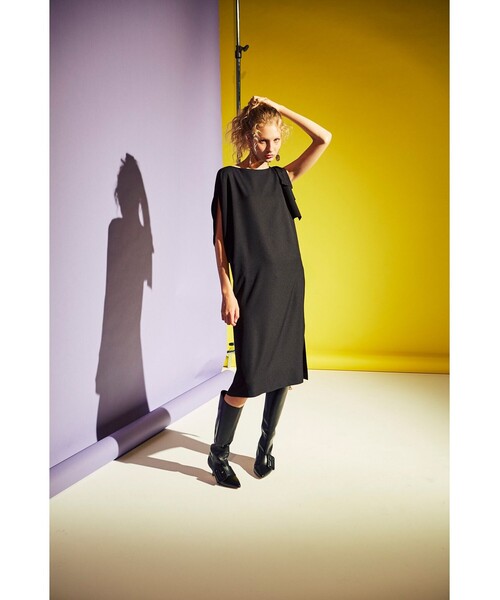 「CAST:」 半袖ワンピース L ブルー レディース_画像4