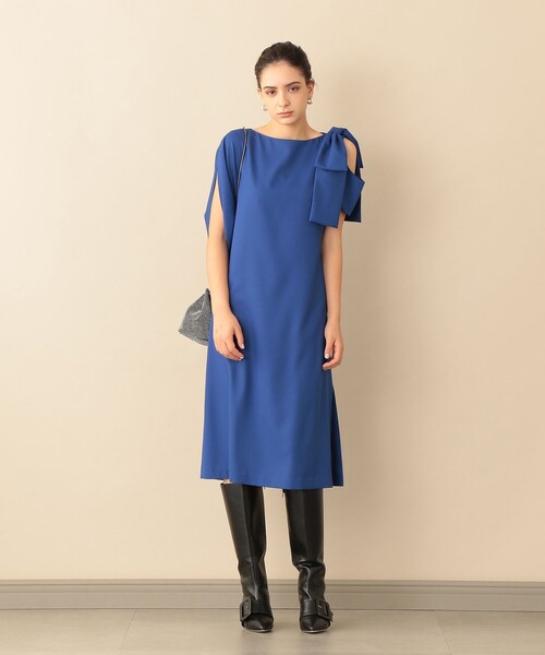 「CAST:」 半袖ワンピース L ブルー レディース_画像6