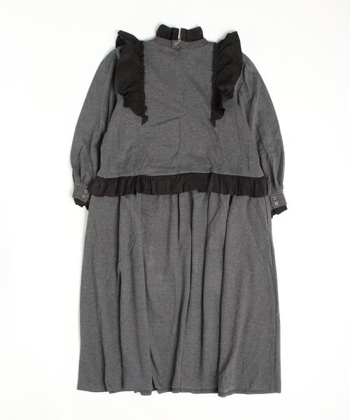 「CAROLINA GLASER」 半袖ワンピース ONE SIZE ブラック レディース_画像2