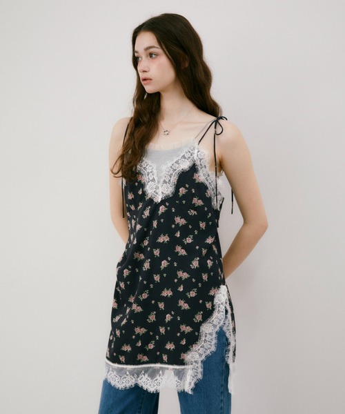 パーティードレス ワンピース sensual satin cami onepiece / レース