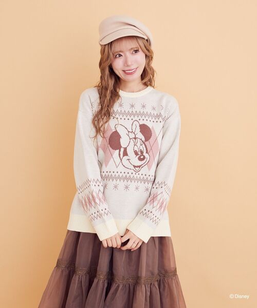 Disney（ディズニー） ニット セーター ミッキー/ミニー/アーガイル