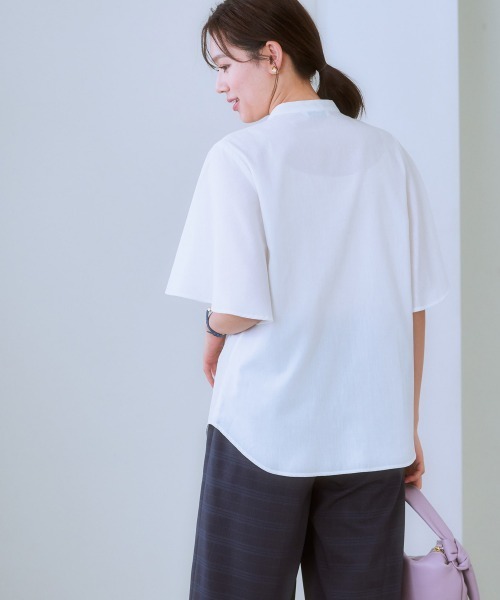 「7days Life Styling」 半袖ブラウス M ブルー レディース_画像4