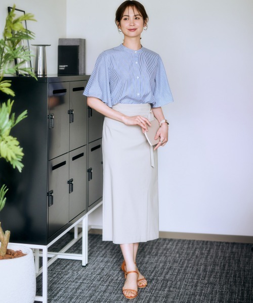 「7days Life Styling」 半袖ブラウス M ブルー レディース_画像9