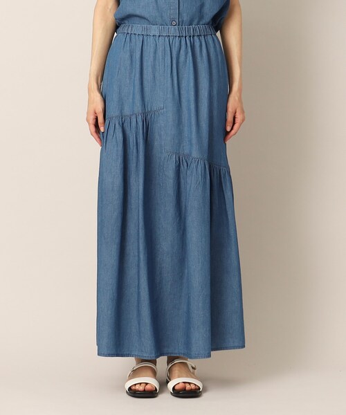 「Dessin」 ロングスカート 01 ブルー レディース_画像9
