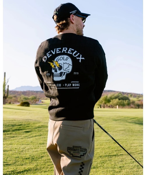 DEVEREUX GOLF セーター ニット ショッカースカルミラノリブアイレット