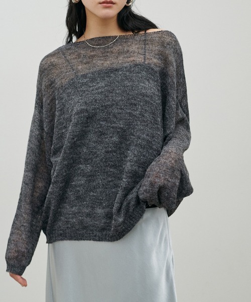 LARUTA（ラルータ） ニット セーター 「LARUTA」透かしモヘアボート