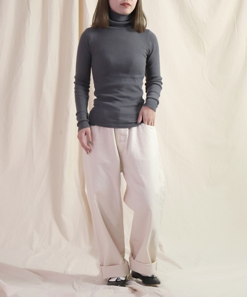 「FABRIQUE en Planete terre」 長袖カットソー 38 イエロー レディース_画像7