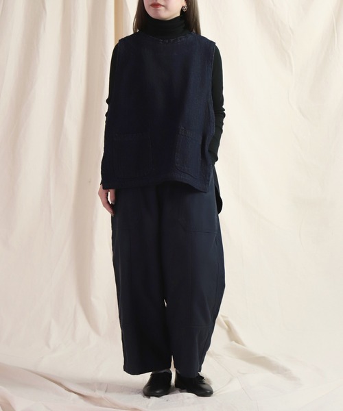 「FABRIQUE en Planete terre」 長袖カットソー 38 イエロー レディース_画像9