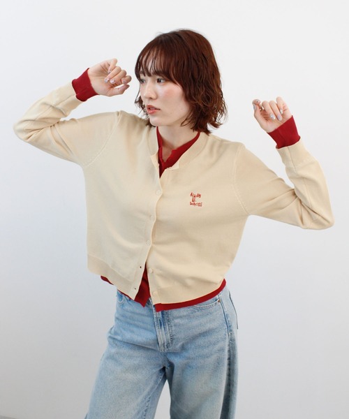 エルメス　レイヤードカーディガン ツイルレーヌ カーディガン シルク ブルー レッド エルメス – RECLO