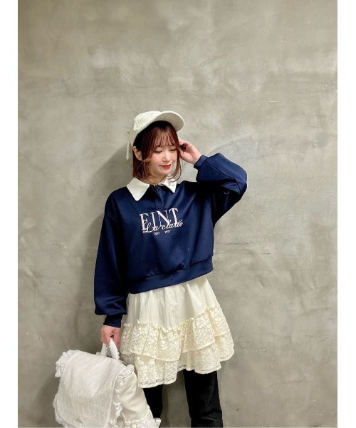 F i.n.t（フィント） デイバック リュック コットンレースフラップ
