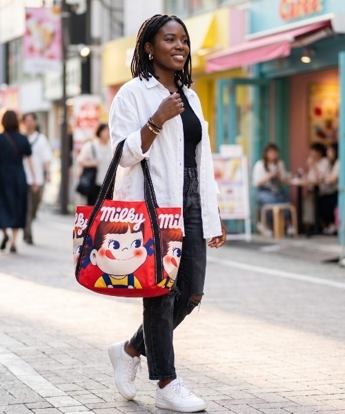 トートバッグ ぺこちゃん 不二家 バルーントート2 レディース メンズ