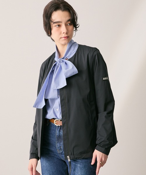 ジャケット ノーカラージャケット UVカット 撥水 ストレッチノーカラージャケット RP レディースの画像