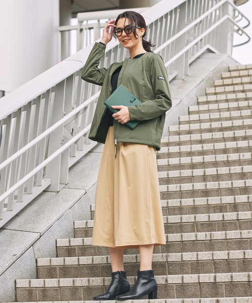 ジャケット ノーカラージャケット UVカット 撥水 ストレッチノーカラージャケット RP レディースの画像