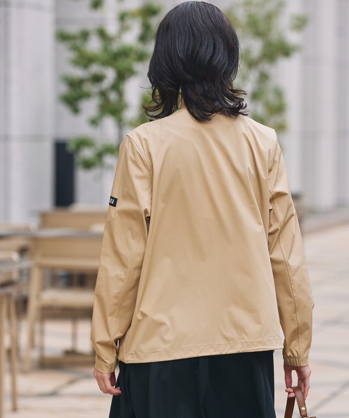 ジャケット ノーカラージャケット UVカット 撥水 ストレッチノーカラージャケット RP レディースの画像