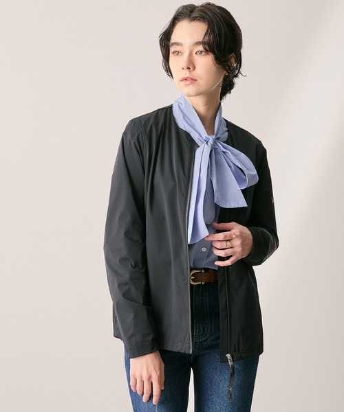 ジャケット ノーカラージャケット UVカット 撥水 ストレッチノーカラージャケット RP レディースの画像
