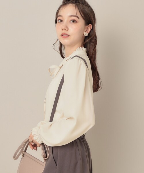 「couture brooch」 長袖ブラウス 38 サンドベージュ レディース_画像7