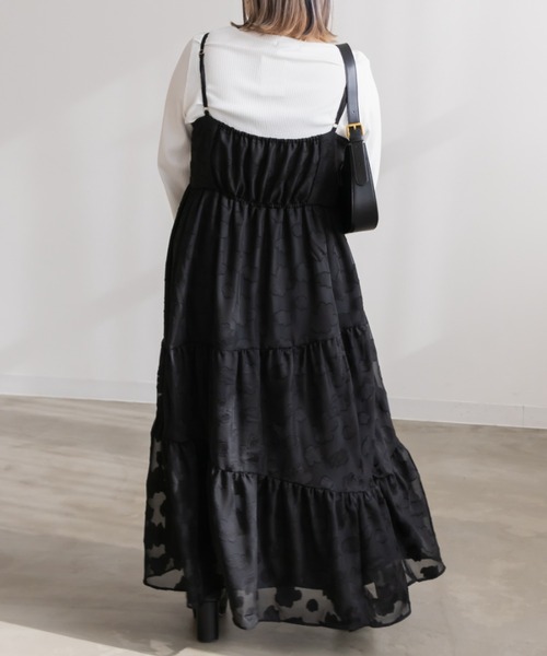 「CLETTE」 キャミソールワンピース 3L アイボリー レディース_画像3