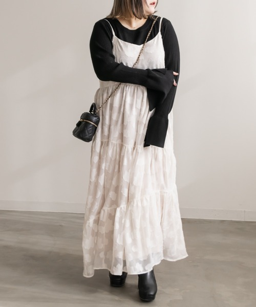 「CLETTE」 キャミソールワンピース 3L アイボリー レディース_画像7