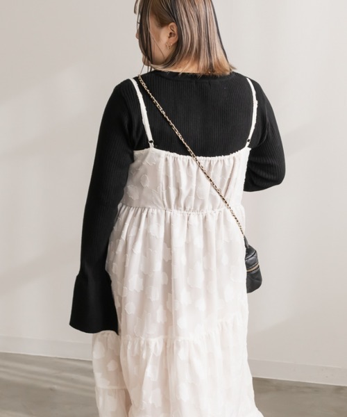 「CLETTE」 キャミソールワンピース 3L アイボリー レディース_画像9