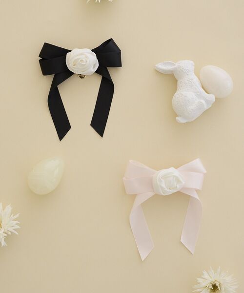 Maison de FLEUR（メゾンドフルール） ヘアクリップ ローズリボン