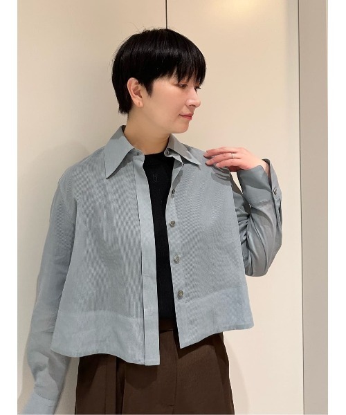 ブラウス シャツ COLUMN / Aラインシャツ「PERMANENT」 レディースの画像