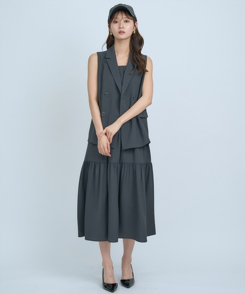 AND COUTURE（アンドクチュール） ワンピース テーラードジレ