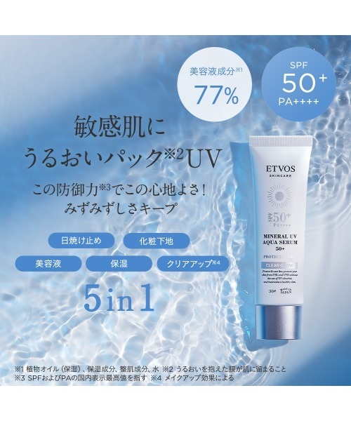 ETVOS スキンケアセット　セラム付き ETVOS（エトヴォス） スキンケアセット ミネラルUVアクアセラム50+