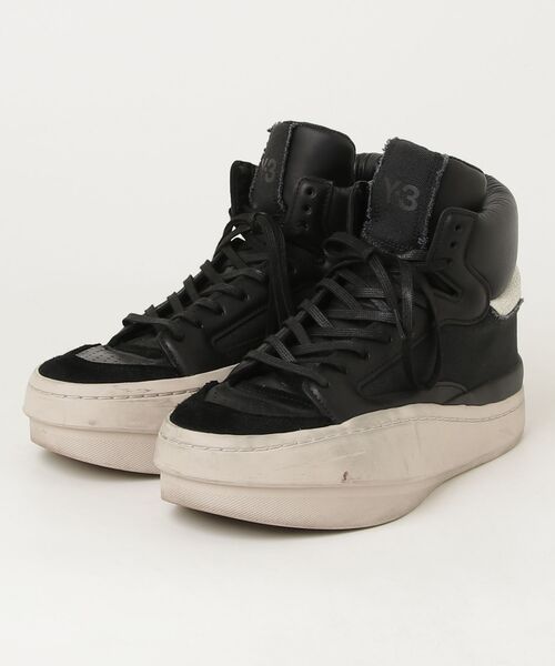 Y-3 「Y-3」 ハイカットスニーカー 27.0cm ブラック×ホワイト メンズ