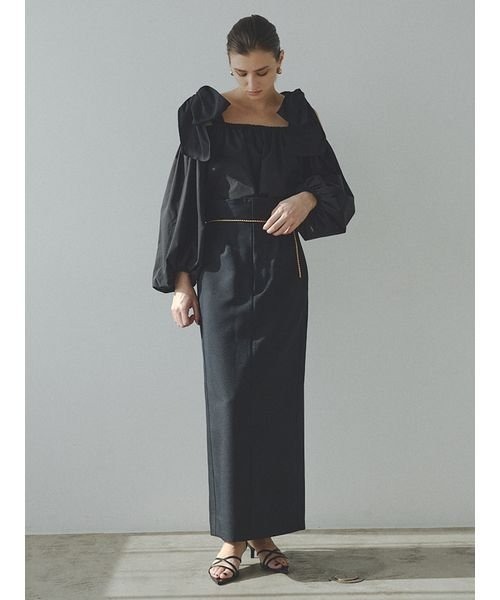 「styling/」 長袖ブラウス ONE SIZE ブラック レディース_画像7