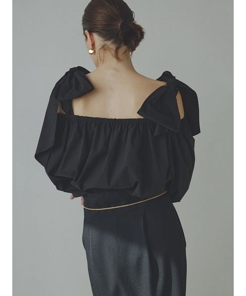 「styling/」 長袖ブラウス ONE SIZE ブラック レディース_画像9