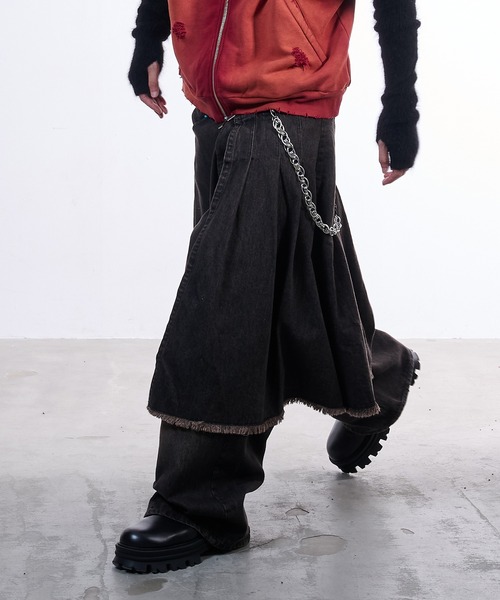 VI E DIT ワイドパンツ ジーンズ 2way skirt denim/スカートデニム