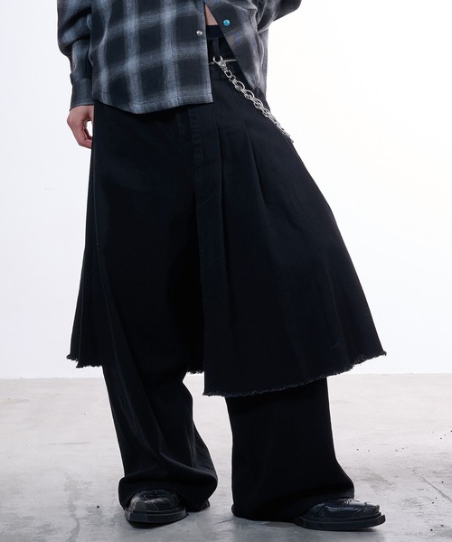VI E DIT ワイドパンツ ジーンズ 2way skirt denim/スカートデニム