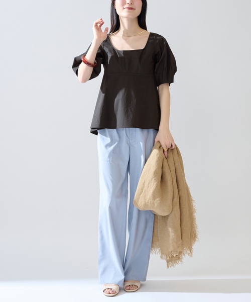 「VERMEIL par iena」 7分袖カットソー - ブラック レディース_画像5
