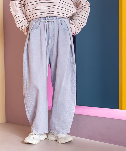 niko and…（ニコアンド） デニムパンツ MEDIUM ピンク レディース
