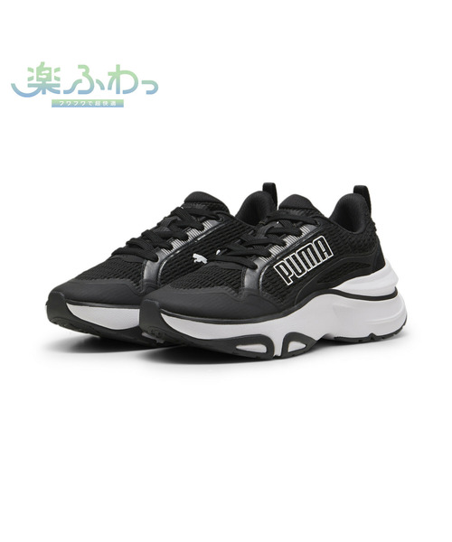 「PUMA」 ローカットスニーカー 25.0cm ブラック×ホワイト レディース_画像9