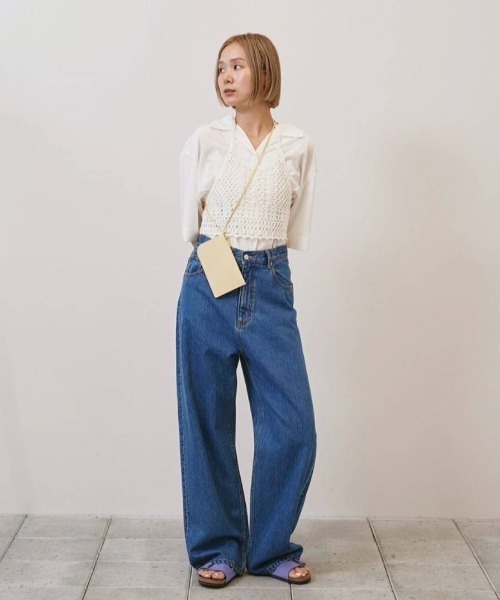 ブラウス シャツ Silky Halfsleeve Shirts レディースの画像