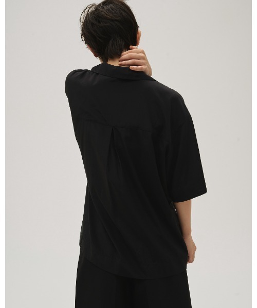 ブラウス シャツ Silky Halfsleeve Shirts レディースの画像