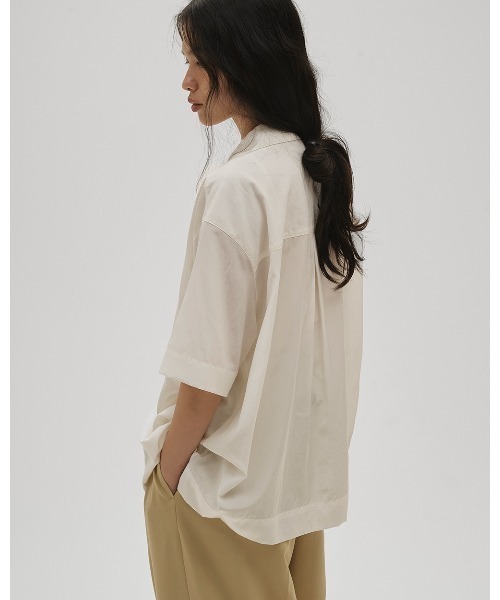 ブラウス シャツ Silky Halfsleeve Shirts レディースの画像