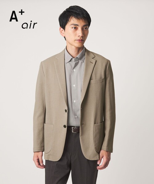 ジャケット テーラードジャケット A+ air Pメッシュ L/STD 2P ジャケット -ウォッシャブル・ストレッチ・通気性- メンズの画像
